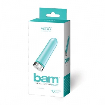 Vedo Bam Rechargeable Bullet Tease Me Turquoise Blue