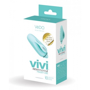 Vedo Vivi Rechargeable Finger Vibe Tease Me Turquoise