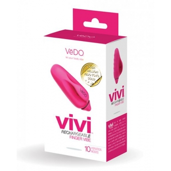 Vedo Vivi Rechargeable Finger Vibe - Foxy Pink