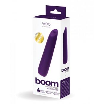 Vedo Boom Rechargeable Warming Vibe in Deep Purple