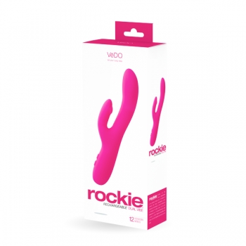 Vedo Rockie Dual Rechargeable Vibe - Foxy Pink