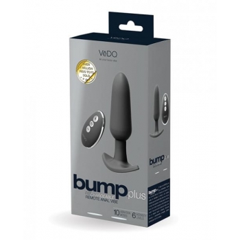 Vedo Bump Plus Rechargeable Remote Control Anal Vibe - Just Black