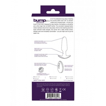 Vedo Bump Plus Rechargeable Remote Control Anal Vibe Deep Purple