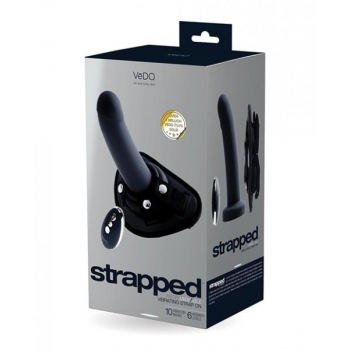 Vedo Strapped Rechargeable Strap On Just Black