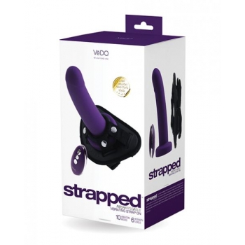 Vedo Strapped Rechargeable Strap-On - Deep Purple