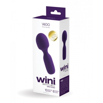 Vedo Wini Rechargeable Mini Wand Deep Purple