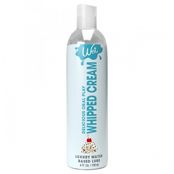 Wet Oral Play Whipped Cream Lubricant - 4 Oz - Sweet Sensation