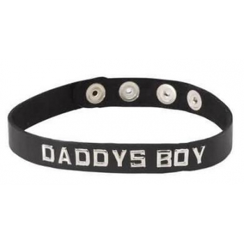 DADDY'S BOY Wordband Leather Collar