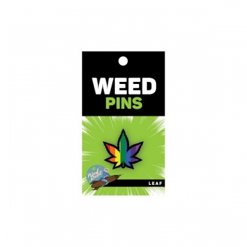 Rainbow Marijuana Leaf Pin (net)