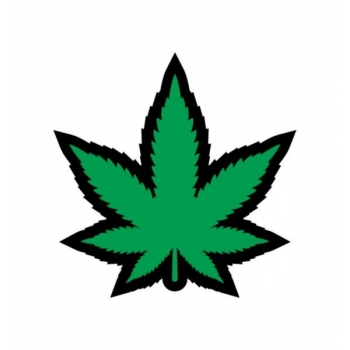 Green Marijuana Leaf Pin