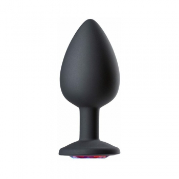 Cloud 9 Gems Black Silicone Anal Plug Medium