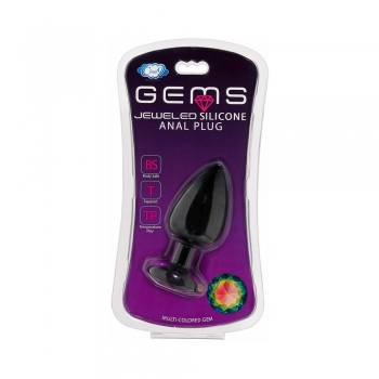 Cloud 9 Gems Black Silicone Anal Plug Medium