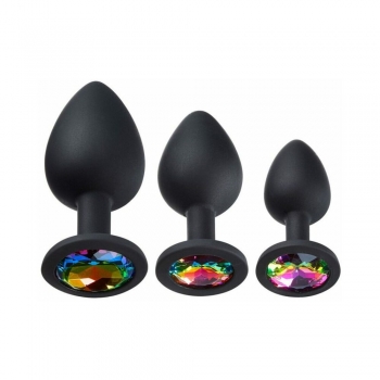 Cloud 9 Gems Black Silicone Anal Plug Large