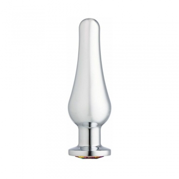 Cloud 9 Gems Silver Chromed Tall Anal Plug Small