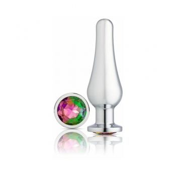 Cloud 9 Gems Silver Chromed Tall Anal Plug Small