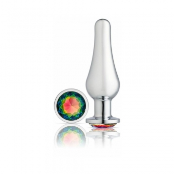 Cloud 9 Gems Silver Chromed Tall Anal Plug Medium