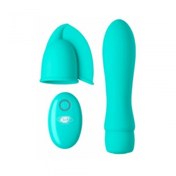 Cloud 9 G-spot Slim 8in Vibrator - Aqua Blue