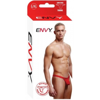 Envy Low Rise Thong Red L/XL