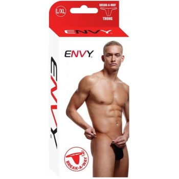 Envy Break-a-way Thong Black L/xl