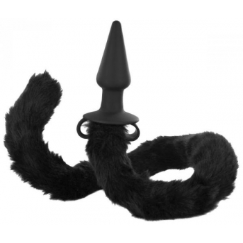 Bad Kitty Silicone Cat Tail Anal Plug Black