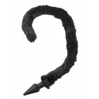 Bad Kitty Silicone Cat Tail Anal Plug - Black