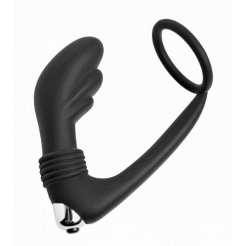 Nova Prostate Massager and Cock Ring Black