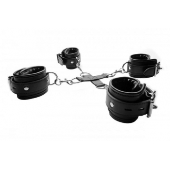 Strict Hog-Tie Restraint System Black Leather