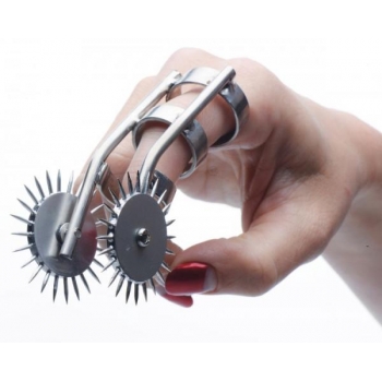 Master Series Spikes Double Finger Pinwheel - Silver