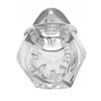 Detained 2.0 Restrictive Chastity Cage With Nubs Clear