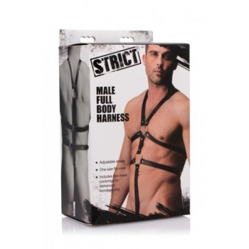 Male Full Body Harness Black Leather