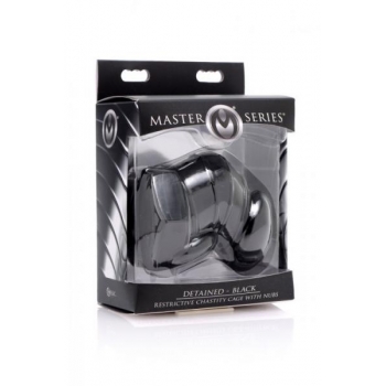 Detained Black Restrictive Chastity Cage for Discreet Pleasure