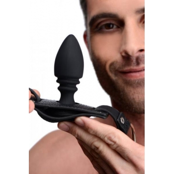 Male Cock Ring Harness With Silicone Butt Plug