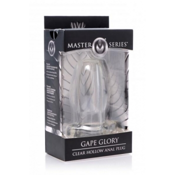 Gape Glory Clear Hollow Anal Plug Large