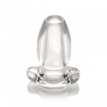 Peephole Clear Hollow Anal Plug - For the Curious