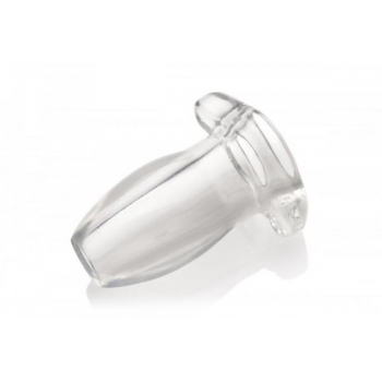 Peephole Clear Hollow Anal Plug - For the Curious