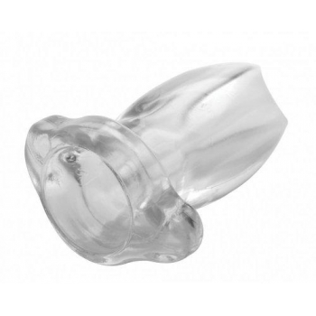 Peephole Clear Hollow Anal Plug - For the Curious