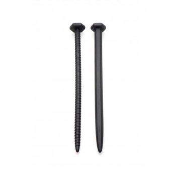 Hardware Nail & Screw Silicone Urethral Sounds Black