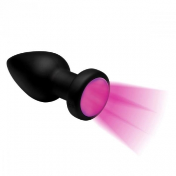 Booty Sparks Silicone LED Plug Vibrating Black Large