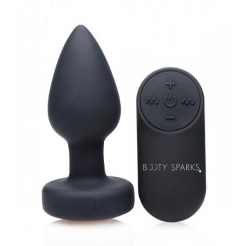 Booty Sparks Silicone LED Plug - Small Black