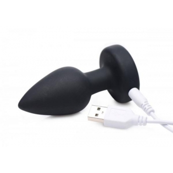 Booty Sparks Silicone LED Plug - Small Black