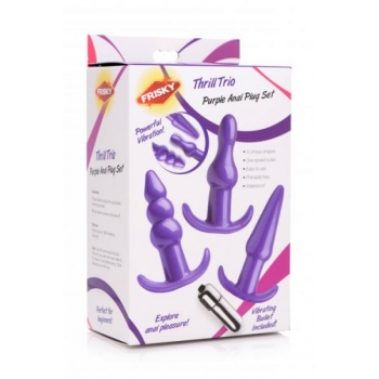 Frisky Thrill Trio Anal Plug Set Purple