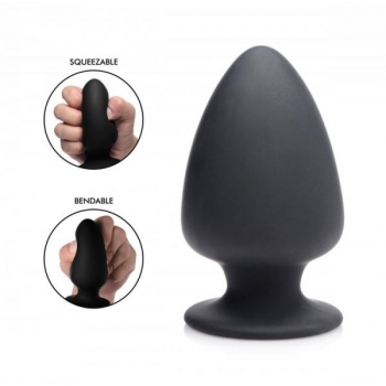 Squeeze-It Silexpan Medium Anal Plug in Black