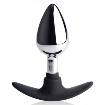 Master Series Dark Invader Metal & Silicone Anal Plug Medium