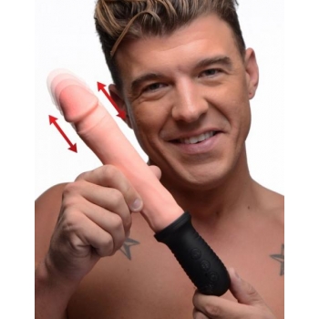 Master Series 8X Auto Pounder Dildo in Flesh