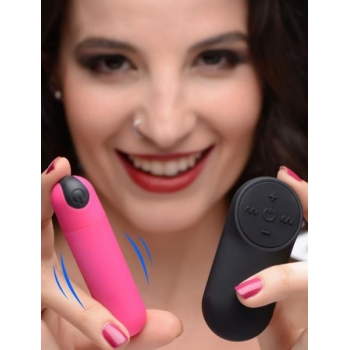 Bang! Vibrating Bullet with Remote Control - Pink