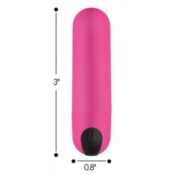 Bang! Vibrating Bullet with Remote Control - Pink