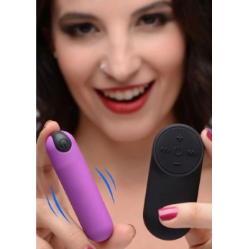 Bang! Vibrating Bullet W/ Remote Control Purple