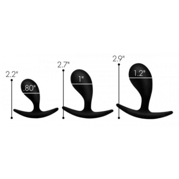 Master Series Dark Droplets 3pc Curved Anal Trainer Set