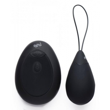 Bang! 10x Vibrating Silicone Egg with Remote Control - Black