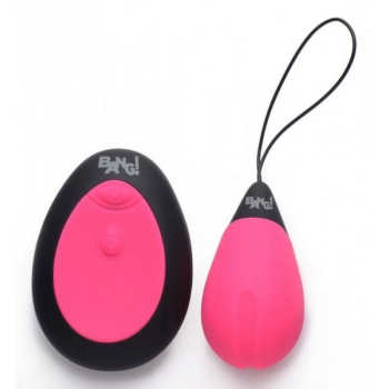 Bang! 10x Powerful Vibrating Silicone Egg with Remote Control - Pink